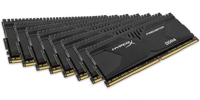 Набор памяти HyperX Predator DDR4-3000 объёмом в 128 ГБ